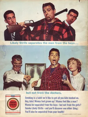 Retro Likely Strife Cigarette Ad Wallpaper