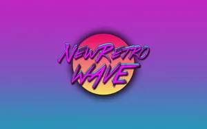 Retro Logo Purple Aesthetic Tumblr Laptop Wallpaper
