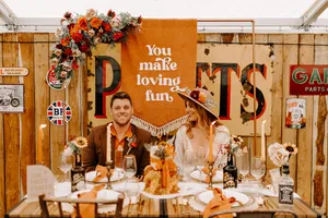 Retro Love Festival Theme Wedding Wallpaper