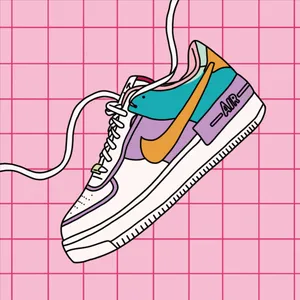 Retro Nike Air Sneaker Art Wallpaper