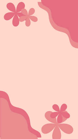 Retro Pink Flower Abstract Wallpaper