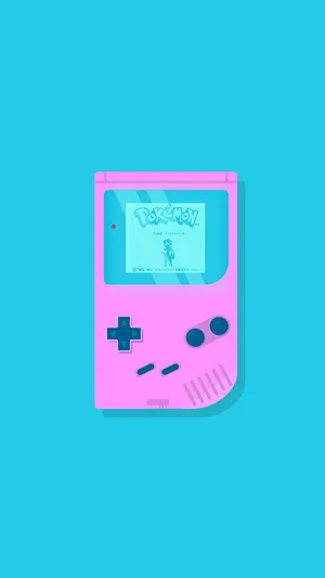 Retro Pink Gameboywith Pokemon Wallpaper
