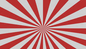 Retro Redand White Sunburst Pattern Wallpaper