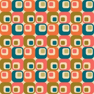 Retro Squares Pattern Wallpaper