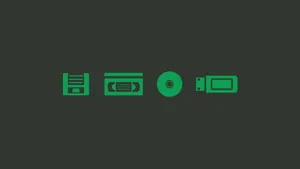 Retro Storage Media Icons Wallpaper