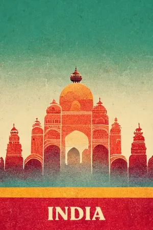 Retro Style India Travel Poster Wallpaper