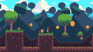 Retro Style Platformer Level Design Wallpaper