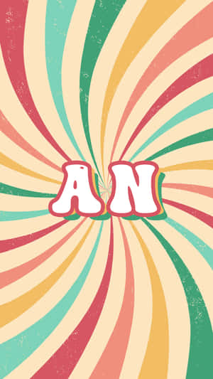 Retro Sunburst Backgroundwith Letters A N Wallpaper