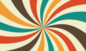 Retro Sunburst Pattern Wallpaper