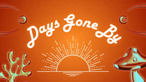 Retro Sunrise Days Gone By Graphic Wallpaper