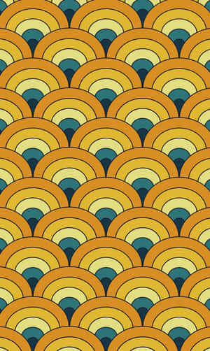 Retro Sunrise Pattern Wallpaper Wallpaper
