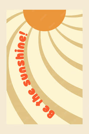 Retro Sunshine Groovy Poster Wallpaper