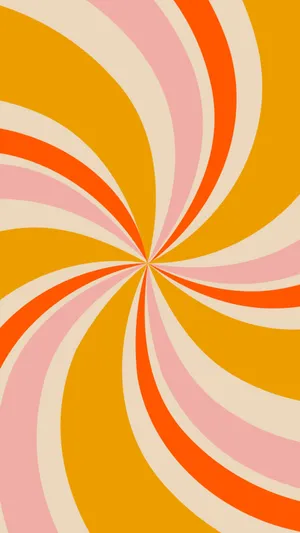 Retro Swirl Orange Pink Aesthetic Wallpaper