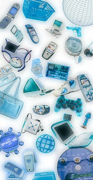 Retro Tech Collection Cyber Y2 K Wallpaper