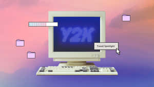 Retro_ Y2 K_ Computer_ Trend_ Spotlight Wallpaper