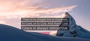 Retroactive Quotes On A Snow Mountain Photo Wallpaper