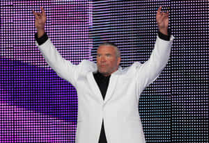 Retrospective Portrait Of Wwe Hall Of Famer Scott Hall Wallpaper