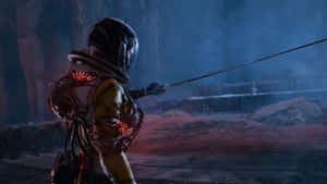 Returnal Alien Combat Scene Wallpaper