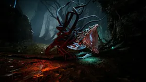 Returnal Alien Creature Encounter Wallpaper