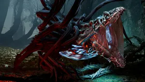 Returnal Alien Creature Encounter Wallpaper