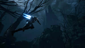 Returnal Night Forest Escape Wallpaper