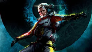 Returnal Protagonist Selene Action Pose Wallpaper