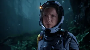 Returnal Selene In Alien Forest Wallpaper