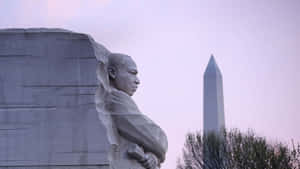 Revered Statue Of Civil Rights Leader, Martin Luther King Jr. Wallpaper