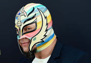 Rey Mysterio Colorful Mask Side Profile Wallpaper