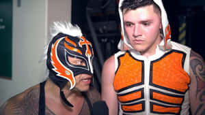 Reyand Dominik Mysterio Backstage Wallpaper