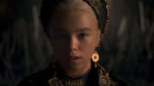 Rhaenyra Targaryen Close-up With Earrings Wallpaper