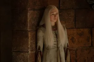 Rhaenyra Targaryen Standing Near The Wall Wallpaper