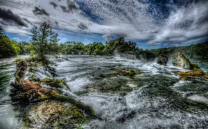 Rhine_ Falls_ Schaffhausen_ Dramatic_ Sky Wallpaper