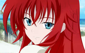 Rias Gremory Posing Confidently Wallpaper