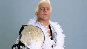 Ric Flair Wearing Stylish Robe Wallpaper