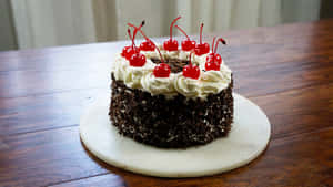 Rich And Decadent Black Forest Cake Wallpaper