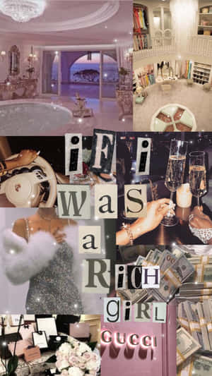 Rich Girl Aesthetic Collage Wallpaper