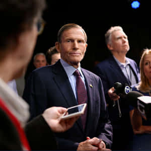 Richard Blumenthal Looking At The Camera Square Wallpaper