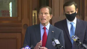 Richard Blumenthal Speaking To The Press Wallpaper