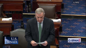 Richard Durbin Speaking At The Senate Wallpaper