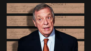 Richard Durbin With First Amendment Background Wallpaper