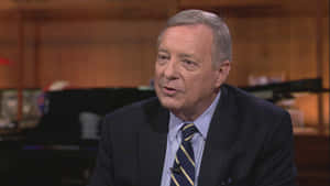 Richard Durbin With Striped Blue Tie Wallpaper