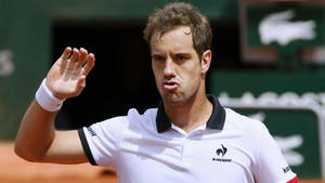 Richard Gasquet Waving Pouting Wallpaper