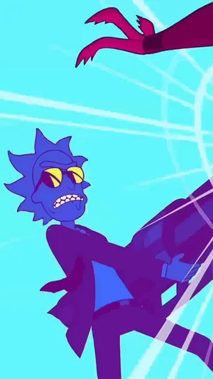 Rick And Morty Cyan Iphone Wallpaper