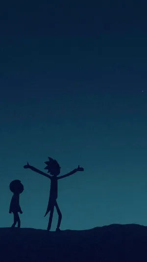 Rick And Morty Phone Dark Wallpaper