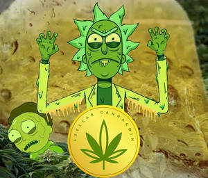 Rick And Morty Weed Toxic Goo Wallpaper