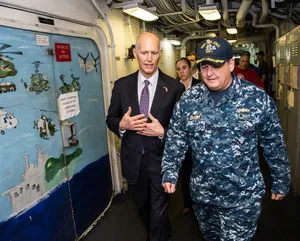 Rick Scott With Us Navy Soldier Wallpaper