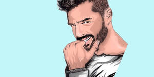 Ricky Martin Illustration Wallpaper