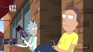 Ricky & Morty Scene From The Popular Tv Series Wallpaper