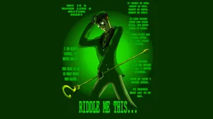 Riddle Me This Green Backdrop Wallpaper